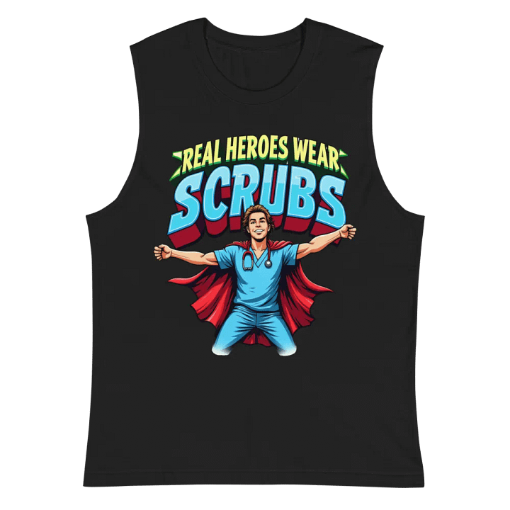Superhero Scrubs Muscle Tank product image (3)