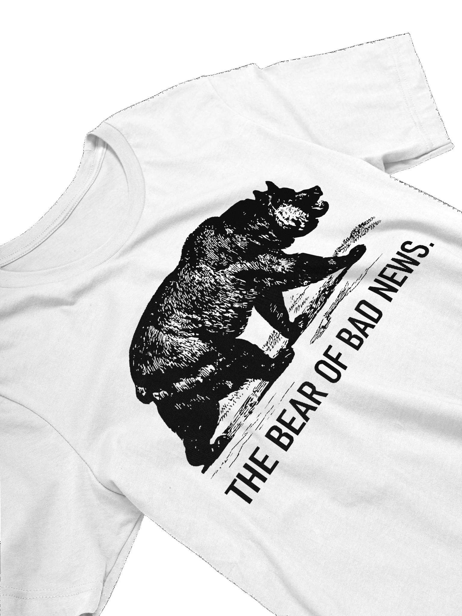 The Bear of Bad News (White) | Unisex T-shirt product image (3)