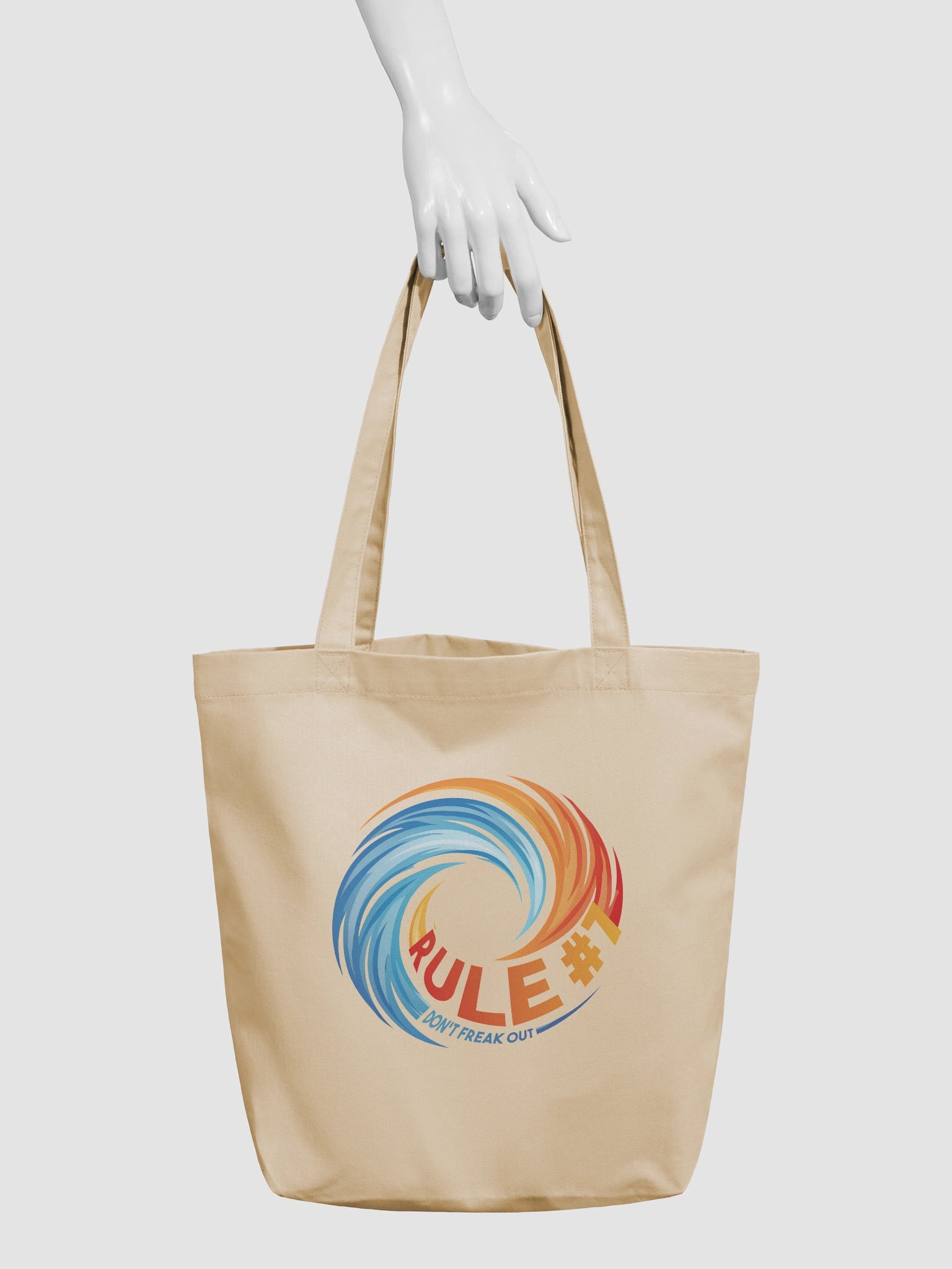 Rule #7 Tote Bag Blue and Orange product image (7)