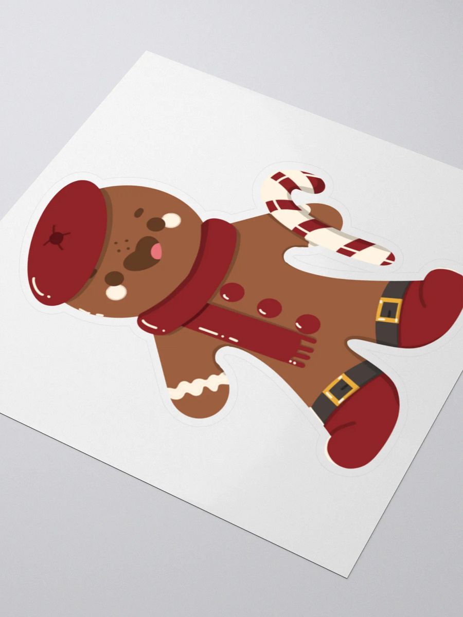 Cute Kawaii Gingerbread Man Kiss Cut Sticker product image (3)