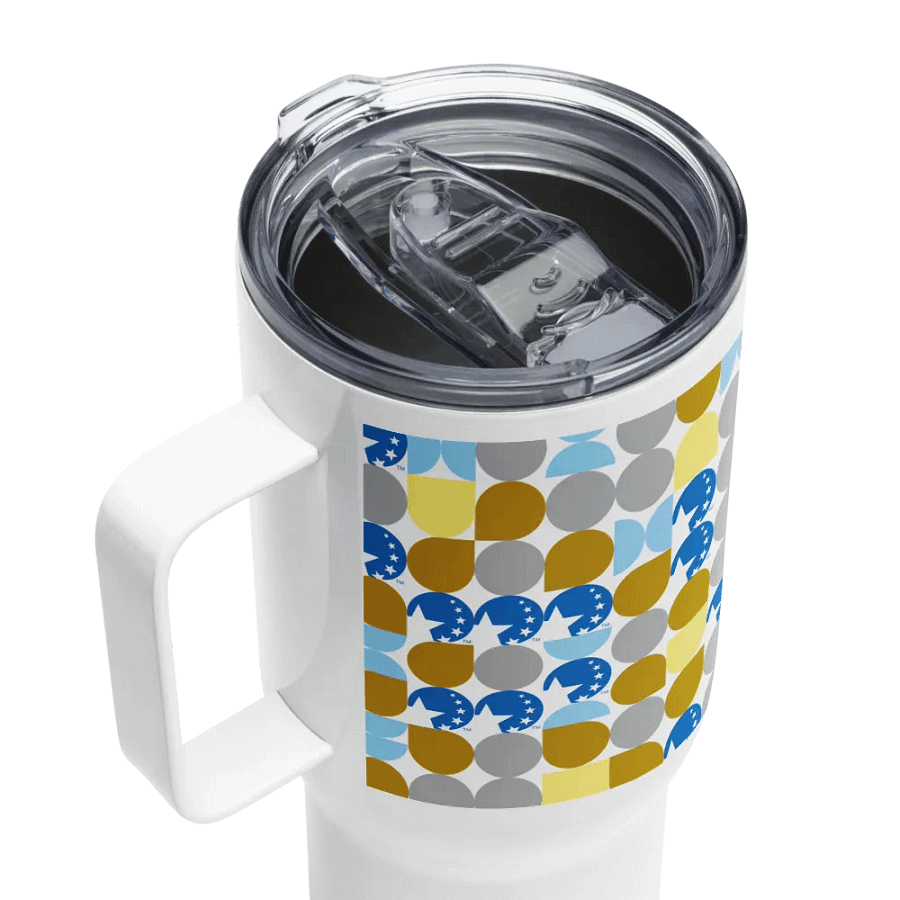 Travel Mug with Handle in Icon Pattern product image (4)