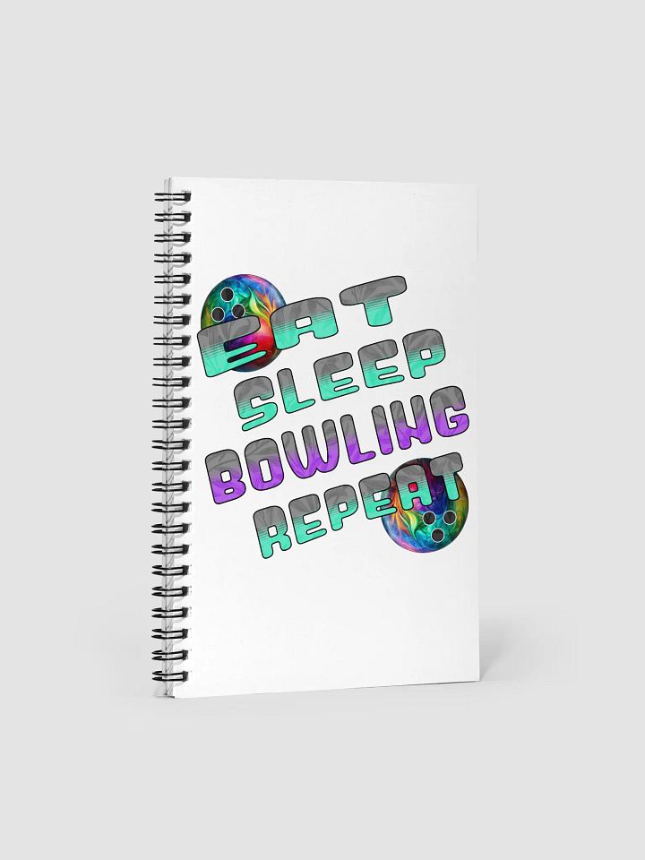 Eat Sleep Bowling Repeat Angle Ballad Spiral Notebook product image (1)