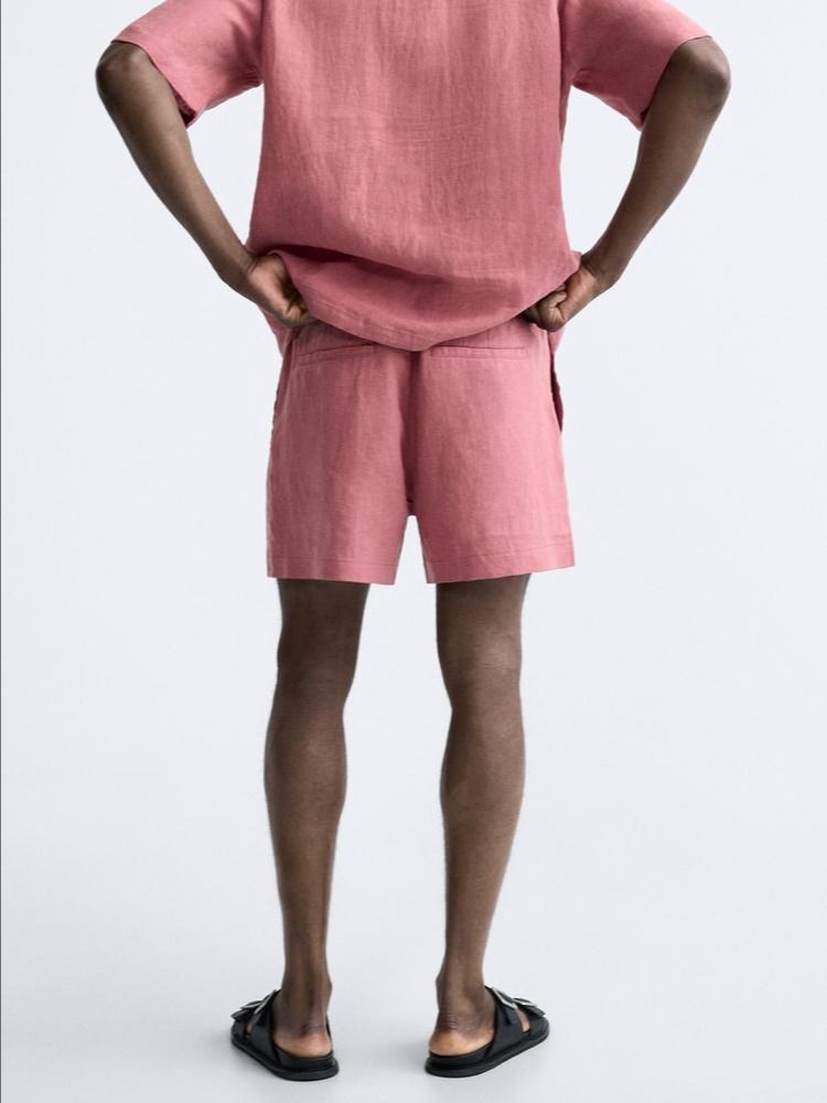 100% LINEN BERMUDA SHORTS product image (7)