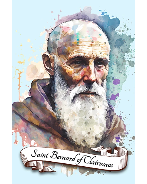 Saint Bernard Of Clairvaux Patron Saint of Cistercians, Beekeepers, Candlemakers, Burgundy, Gibraltar, Cambridge, Knights Templar Matte Poster product image (1)