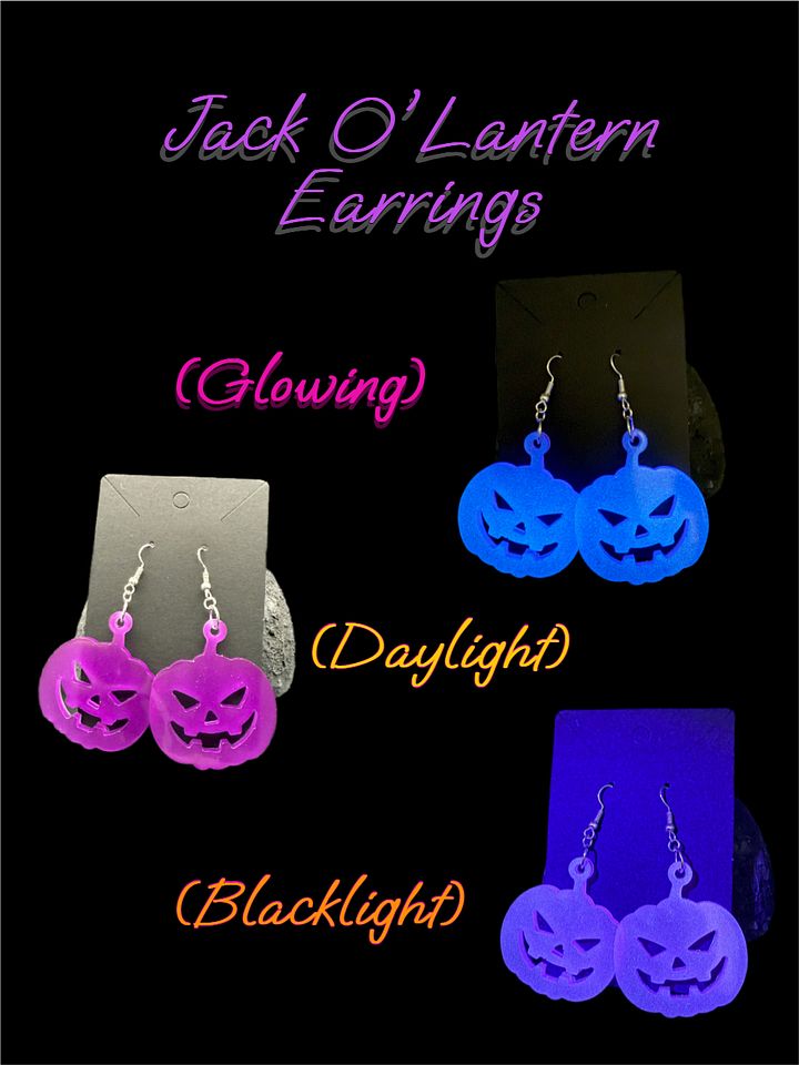 Resin Earings - Jackolantern's product image (1)