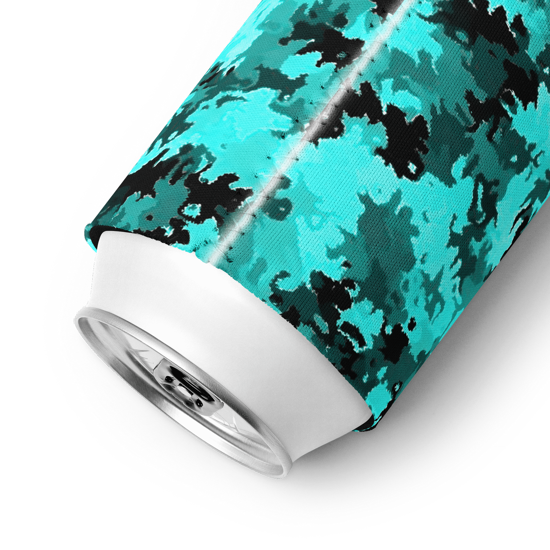 Teal Camo Can Cooler product image (10)