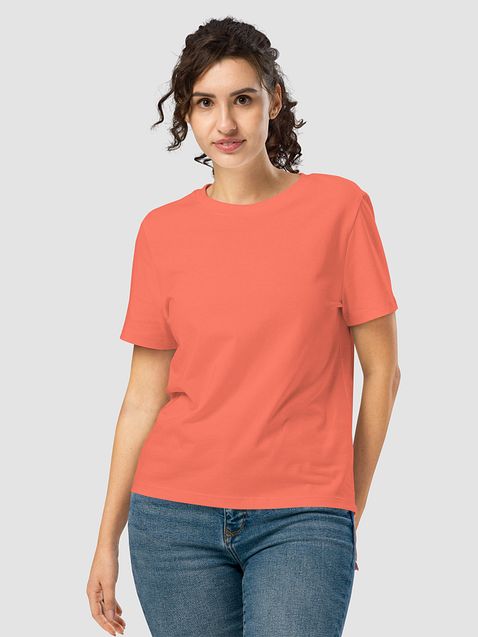 Photo showing Stanley/Stella Women's Organic Ribbed Neck T-Shirt