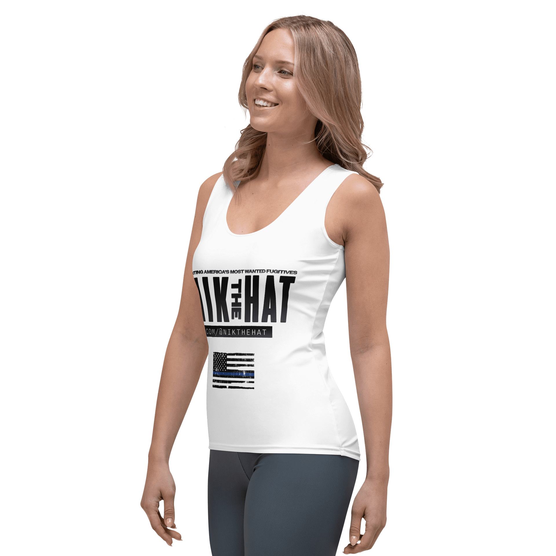 Nik The Hat | BACK THE BLUE Fitted Tank – Summer ‘25 product image (3)
