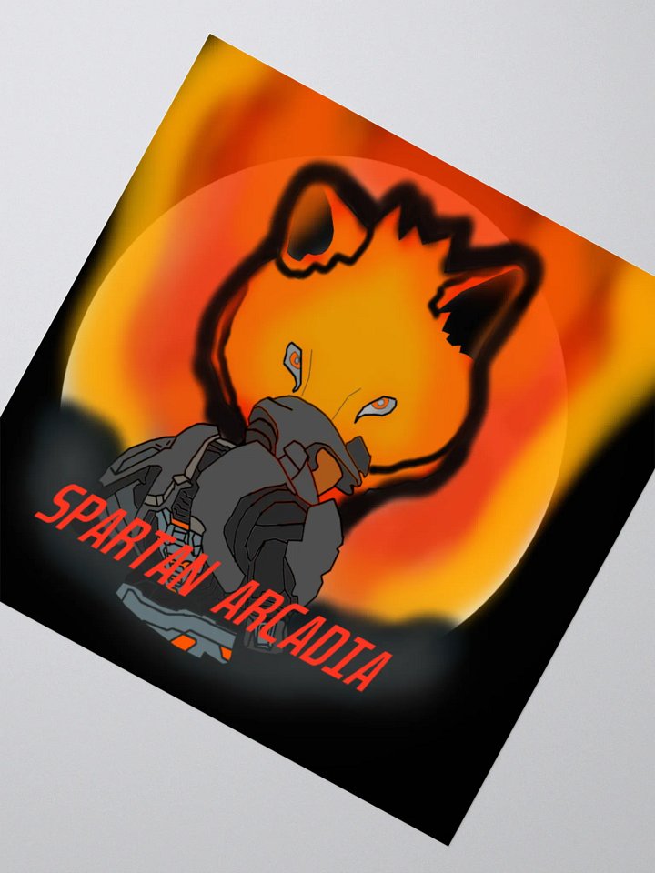 Custom Fire wolf Spartan Arcadia kisscut sticker vinyl product image (6)