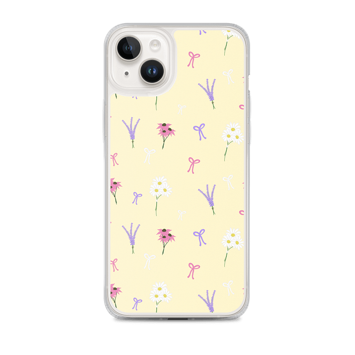 Wildflowers and Bows Pattern- Yellow Background Phone Case product image (2)