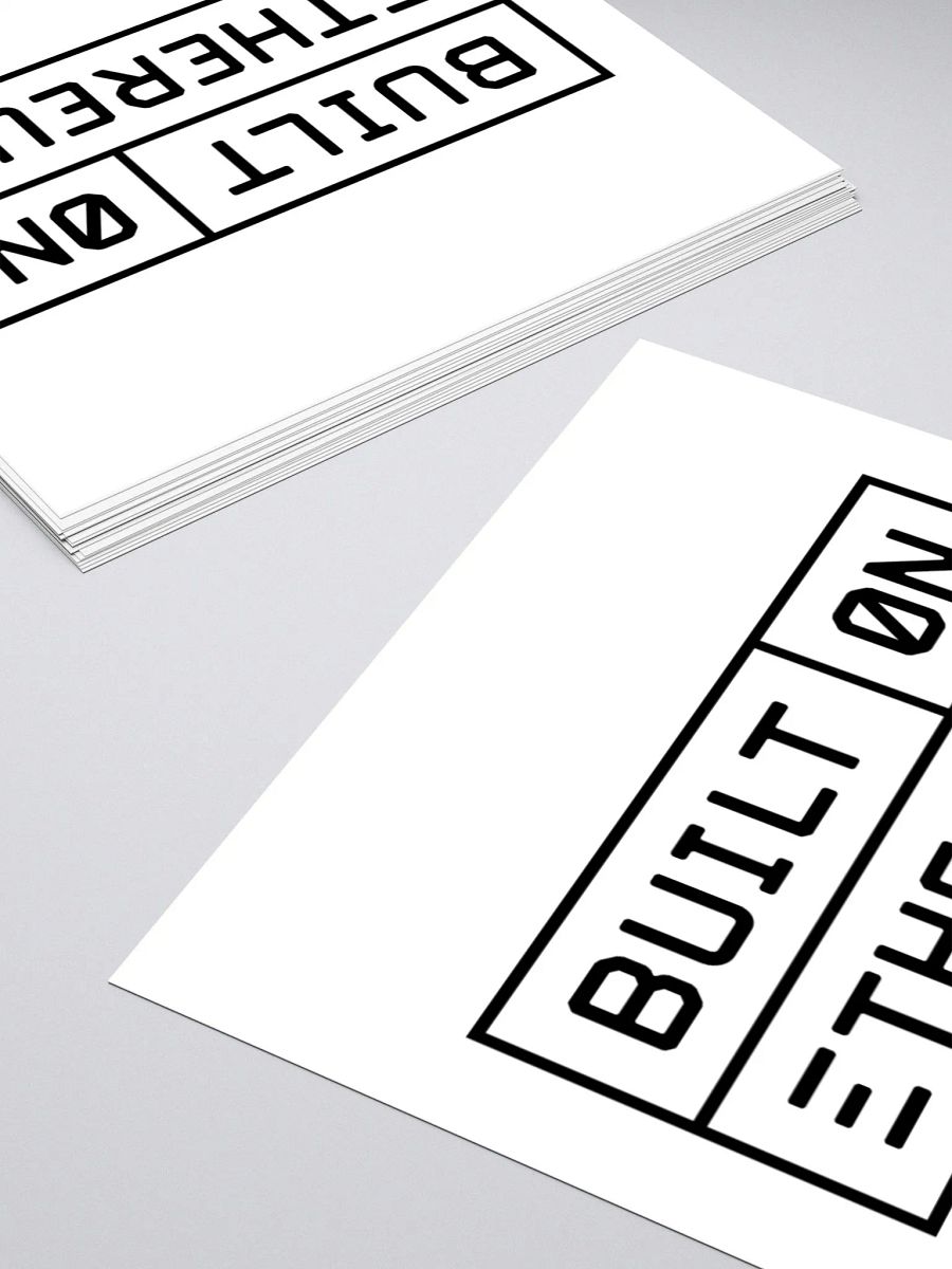 Built on Ethereum sticker white product image (4)