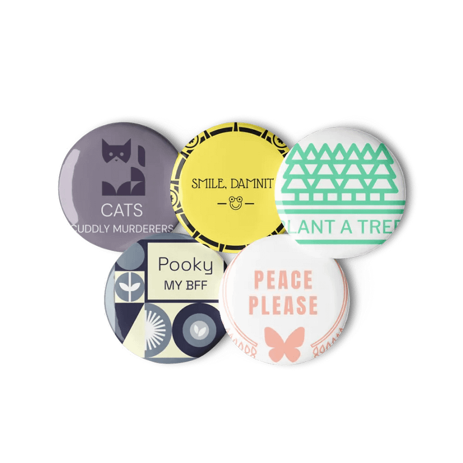 Peace Please Butterfly Pin Buttons Set product image (3)