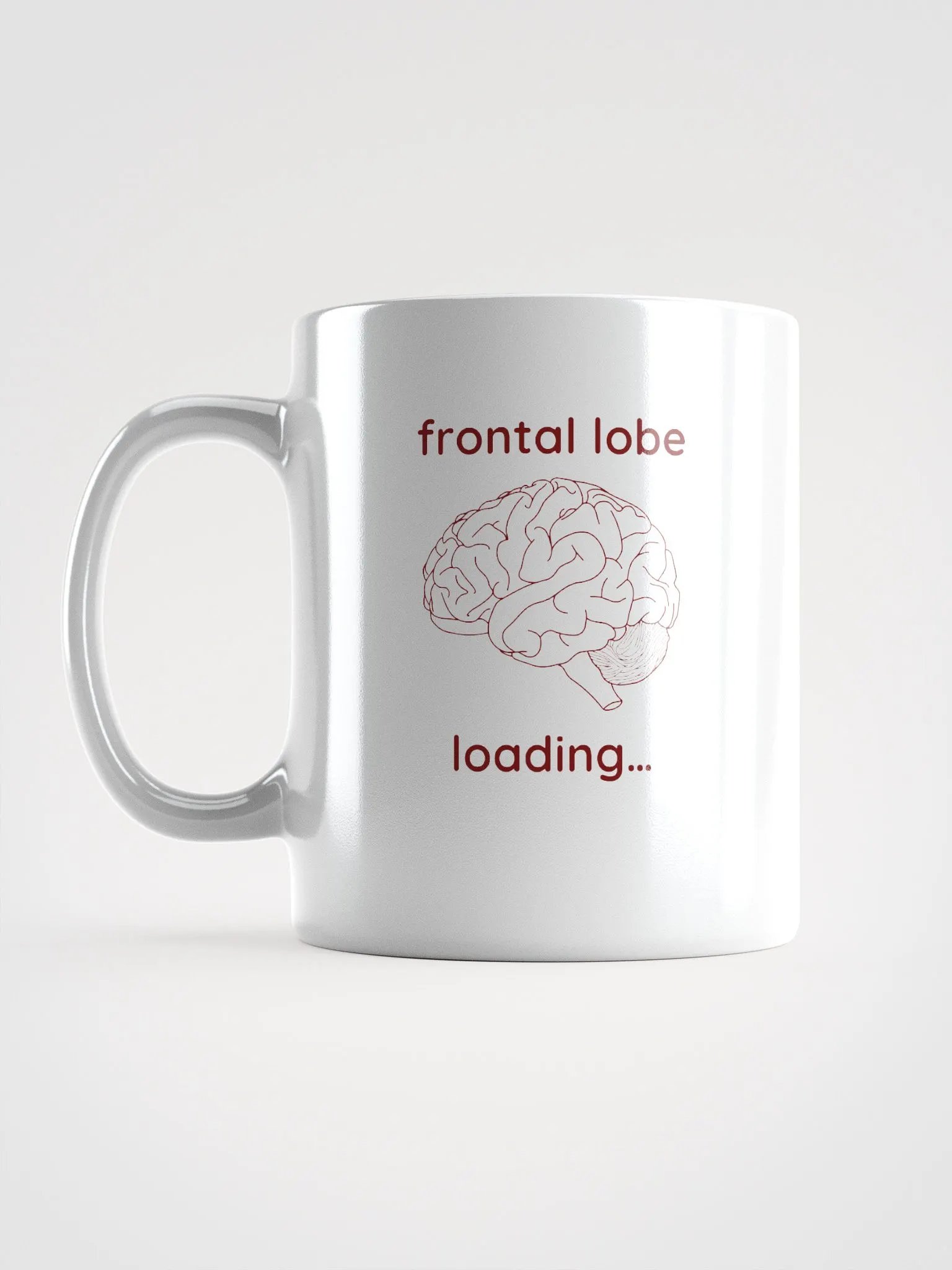 frontal lobe loading... mug (burgundy) product image (16)