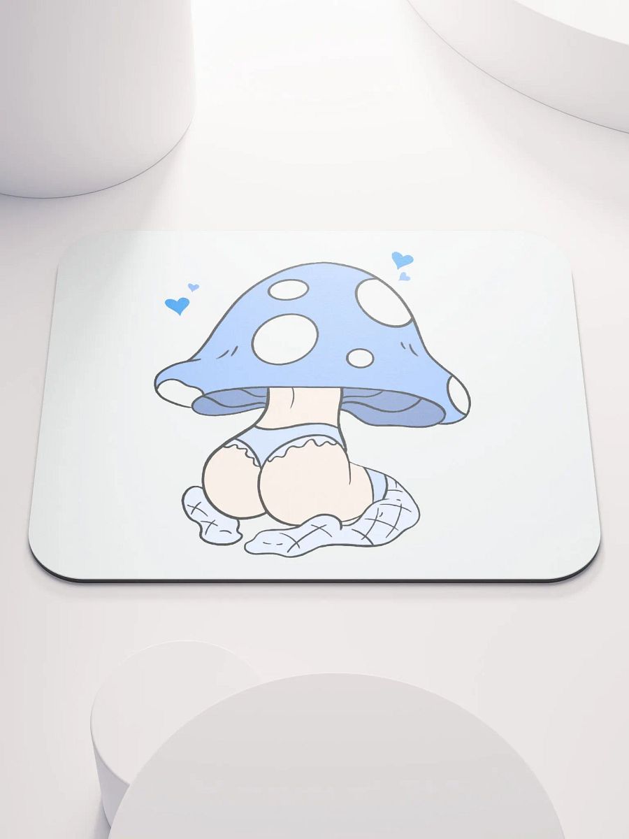 Mushroom Baddie Desk Mat - Light Blue product image (1)