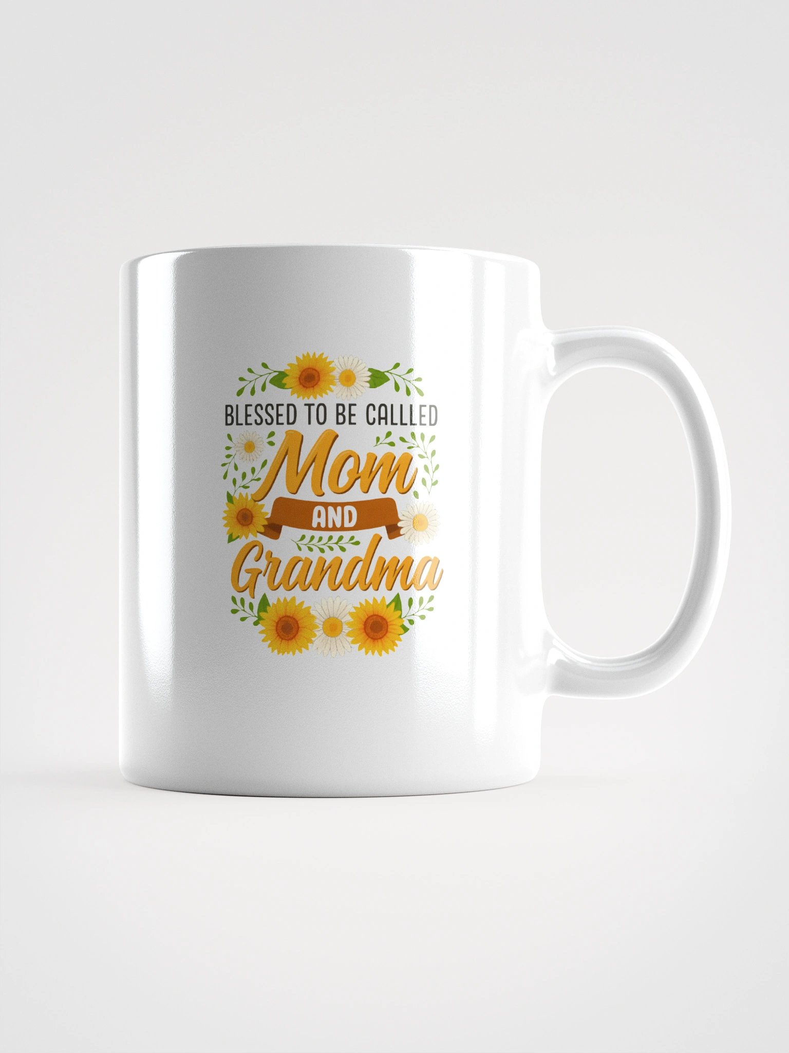 Blessed to Be Called Mom and Grandma Mug – Floral Coffee Cup Gift for Moms & Grandmas product image (3)