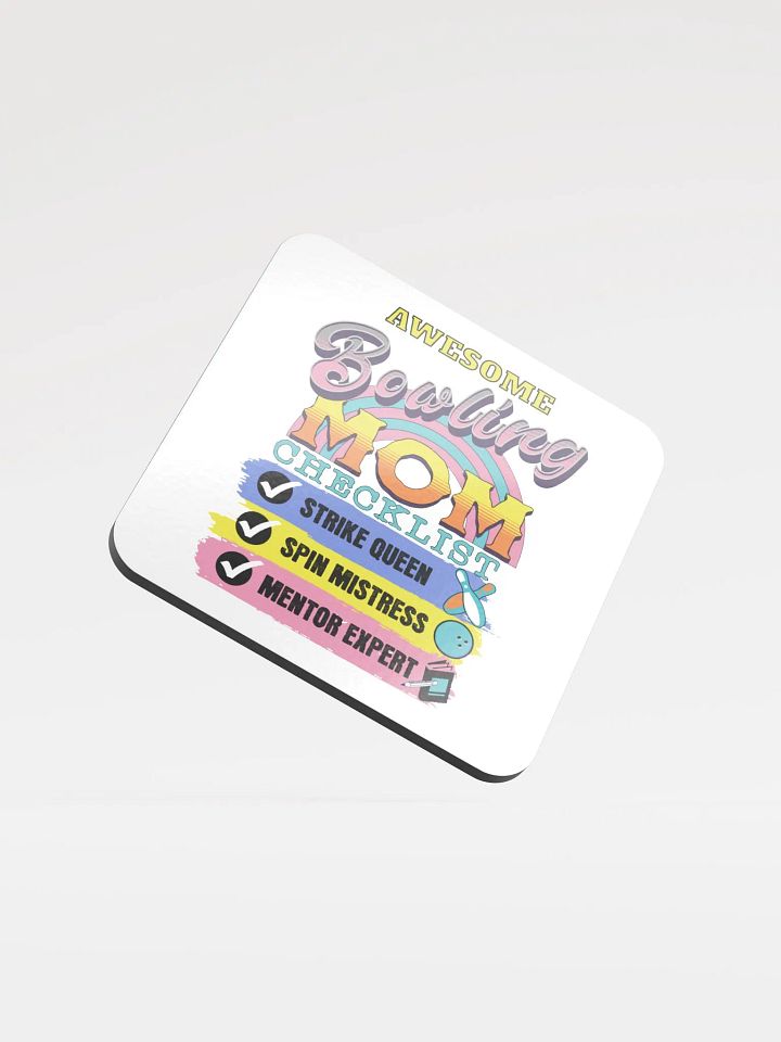 Awesome Bowling Mom Checklist Coaster Set product image (1)