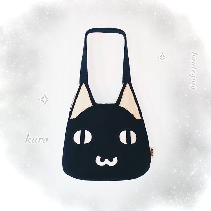 kuro tote (small / :3) 𓈒⟡₊⋆ {PRE-ORDER} product image (1)