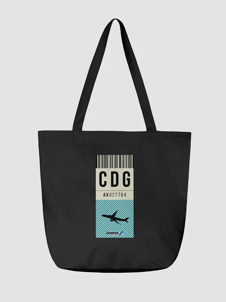 Charles de Gaulle (CDG) Stylish Luggage Tag Tote Bag product image (2)