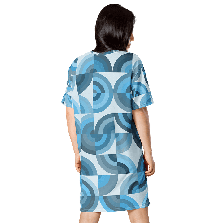 Symmetric Blues T-Shirt Dress product image (2)