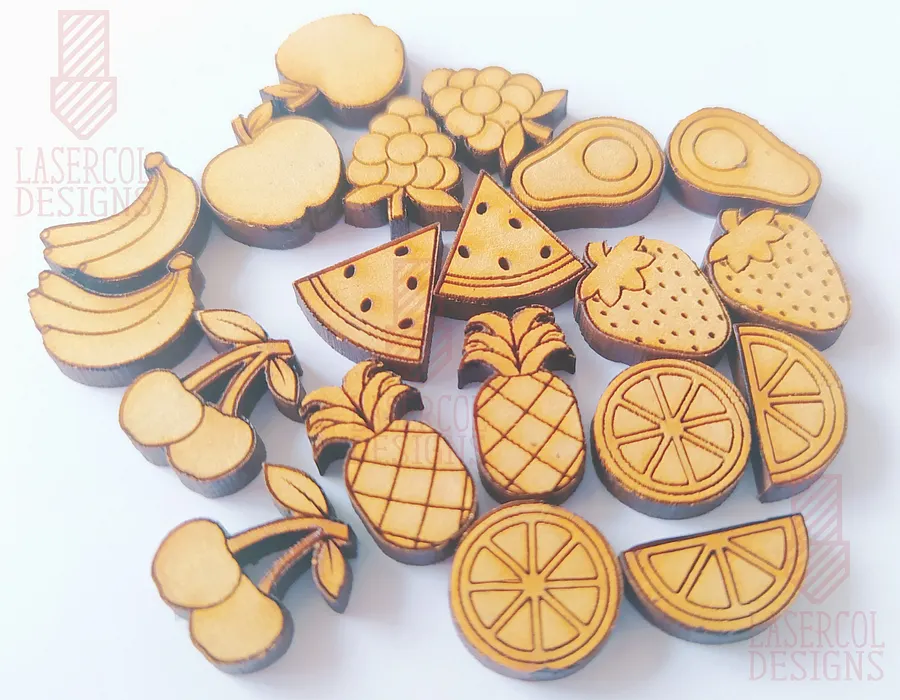 Fruits Cut Outs and Stud Earrings - Laser Cut Files product image (7)