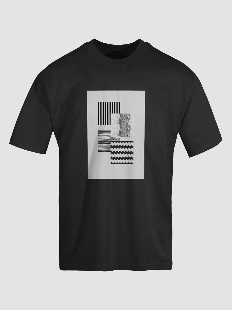 Geometric Monochrome Design on Premium Faded Logo T-Shirt product image (19)