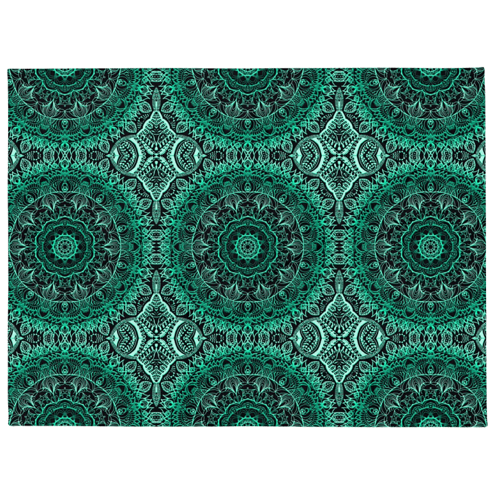 Teal Symmetry Throw Blanket product image (1)