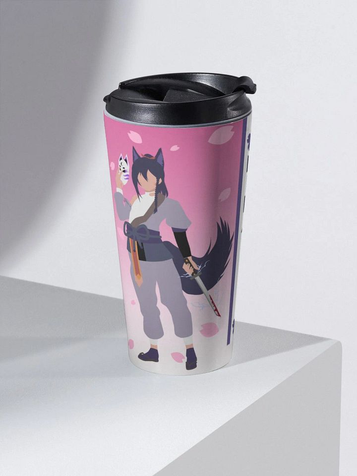 Stainless Steel Travel Mug - LowPro | Light Mode | Pink Fade product image (2)