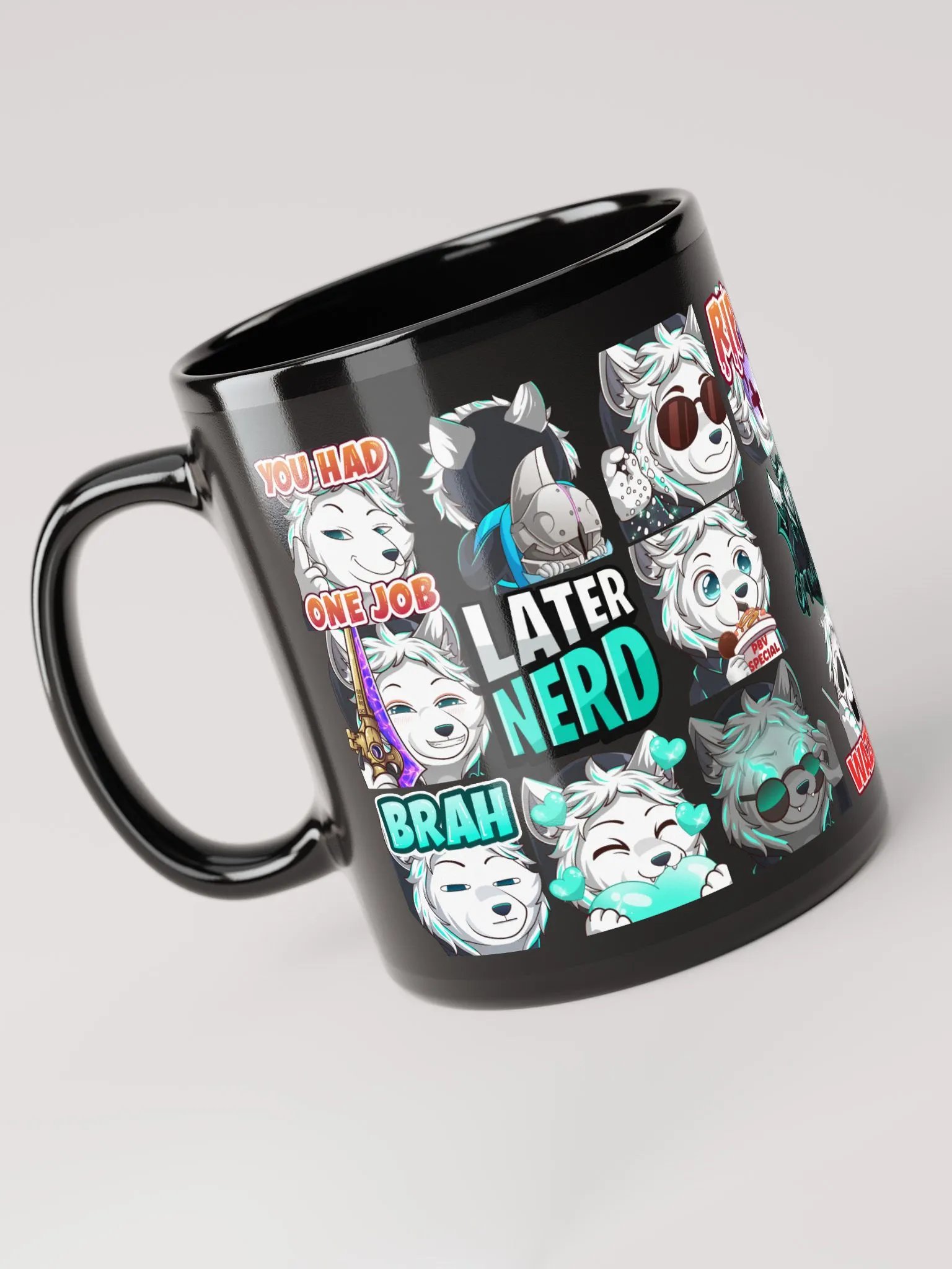 OptiMyztic Emote Mug (Solid Black) product image (11)