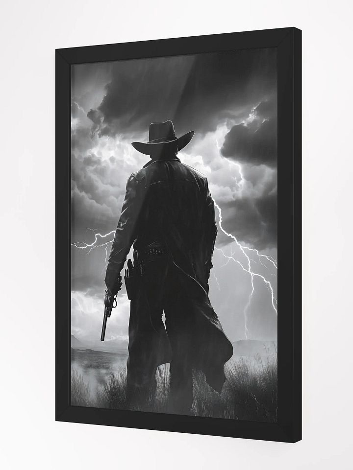 Bravery is Facing the Storm, Not Running from It - Heroic Western Art Poster product image (7)