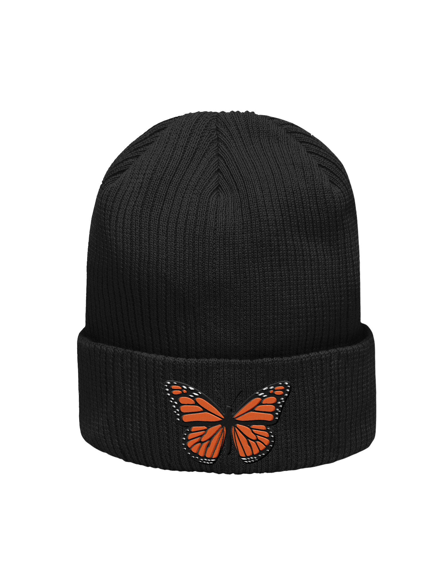 Monarch Butterfly Majesty Embroidered Organic Beanie product image (2)