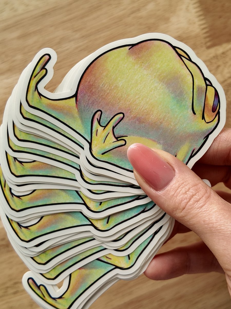 Delighted Frog Sticker product image (7)