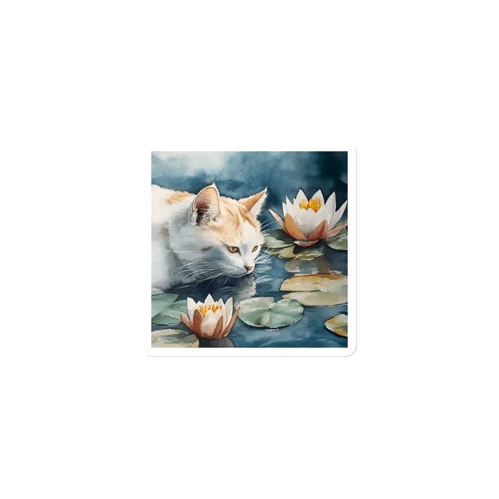 Water Lily Tranquil Cat Magnets Set product image (1)