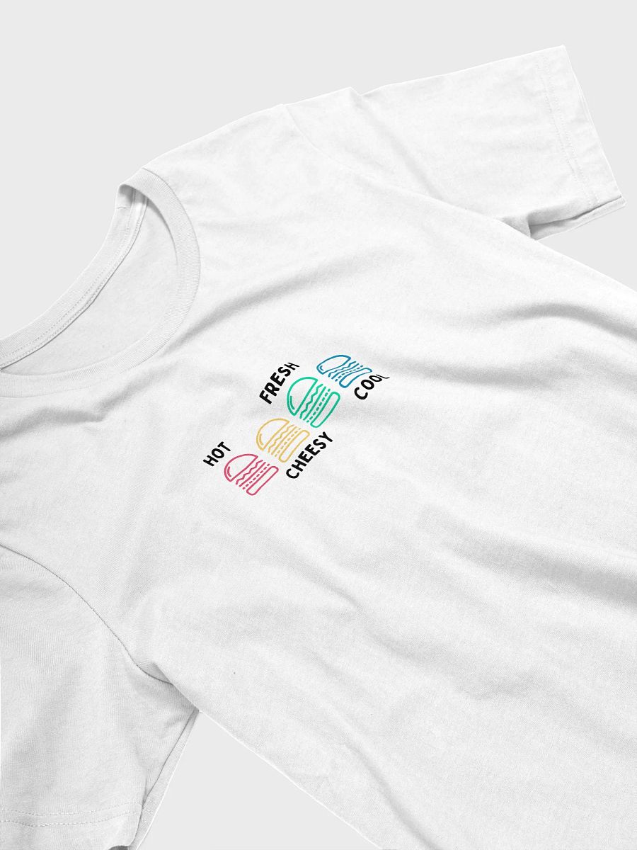 Hot, Cheesy, Fresh & Cool — Color Pop Burger T-Shirt product image (3)