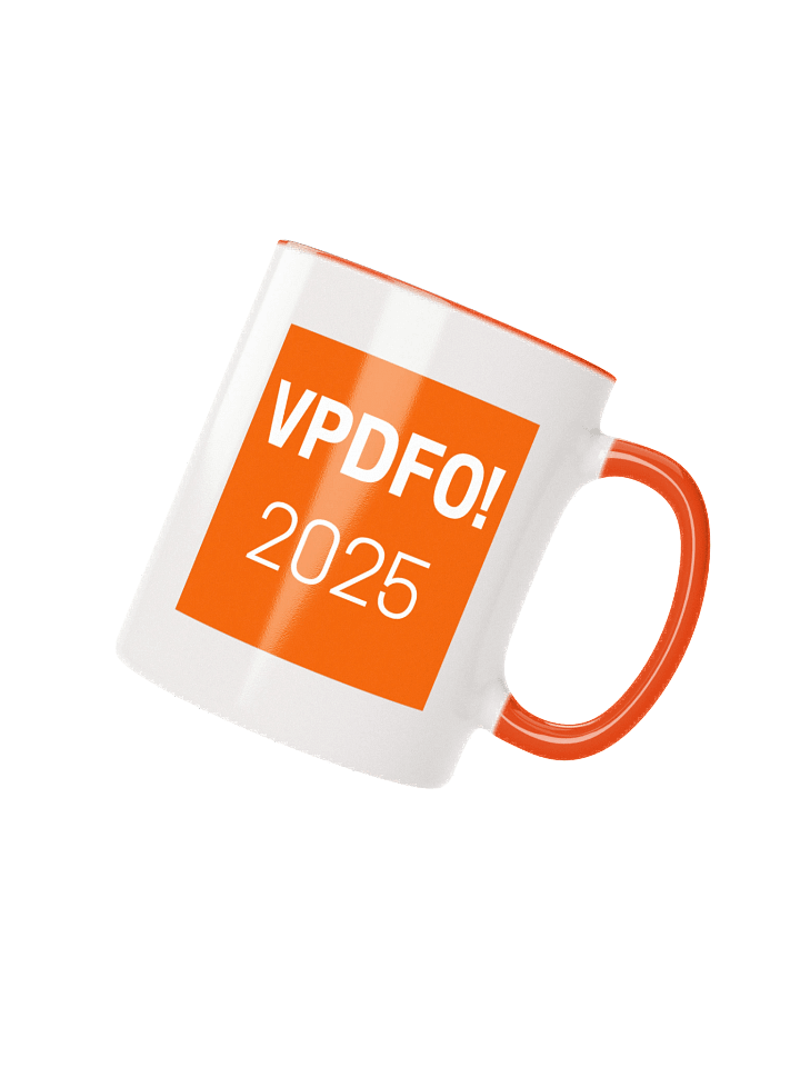 VPDFO! 2025 official white and orange mug product image (2)
