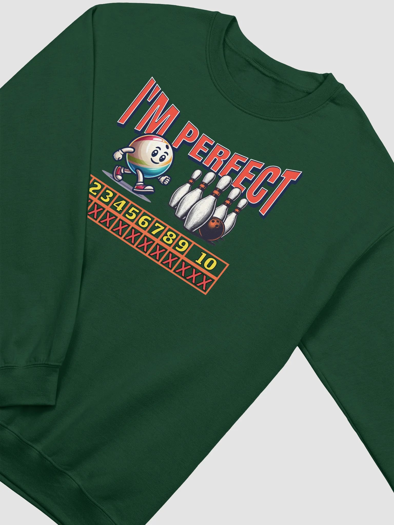 Im Perfect Bowling Strike Perfection Crewneck Sweatshirt product image (2)