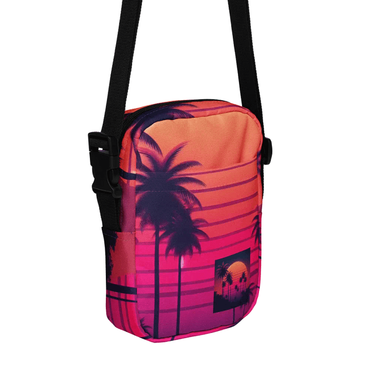 Retro Sunset Dreams Utility Crossbody Bag | AI Design product image (1)