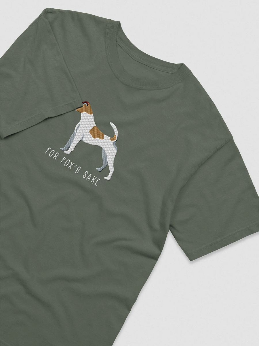 For Fox's Sake T-Shirt(Embroidered) of a Smooth Fox Terrier(Brown 2) product image (6)