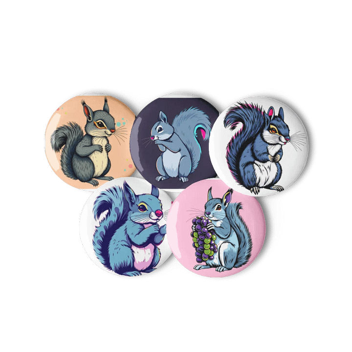 Grapeful Squirrel Pin Button Set product image (3)
