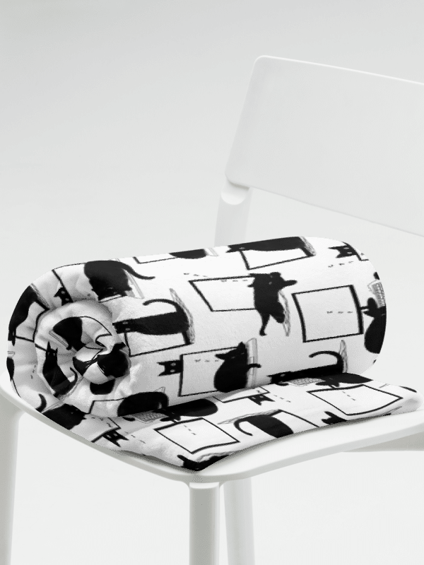 Cats on Laptops Pattern Throw Blanket product image (9)