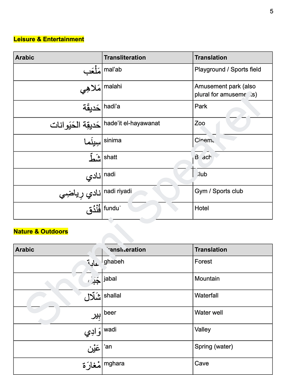 Everyday Places in Levantine Arabic product image (3)
