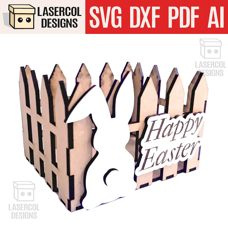 Easter Fence Basket - Laser Cut Files product image (1)