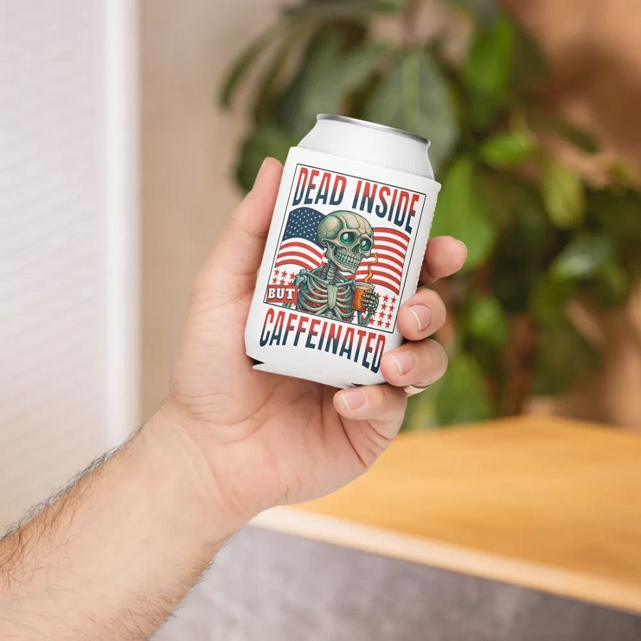 Dead Inside But Caffeinated Can Cooler product image (6)