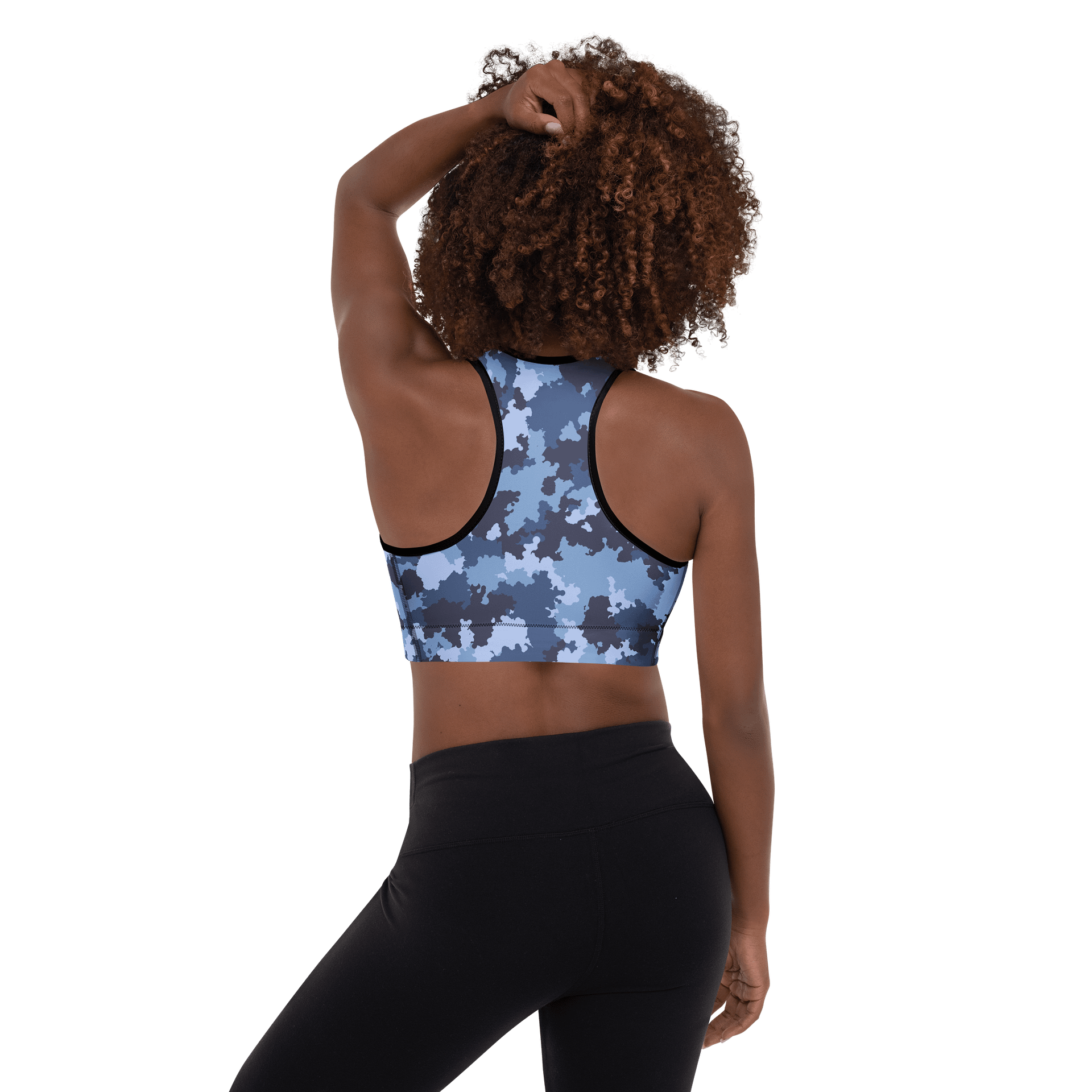 Padded Sports Bra-Blue Camo product image (3)