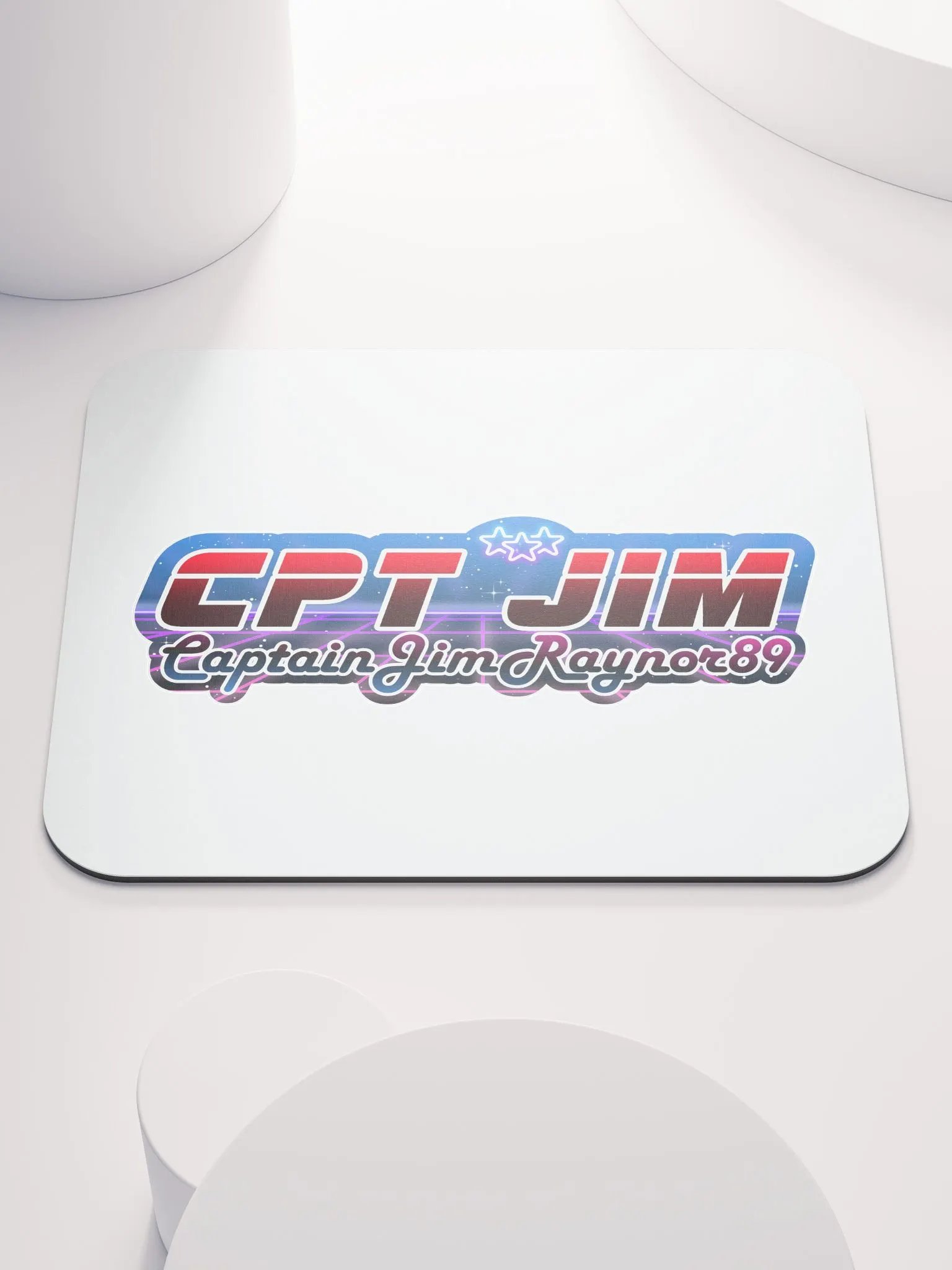 Retro Futuristic Captain Jim Mouse Pad product image (1)
