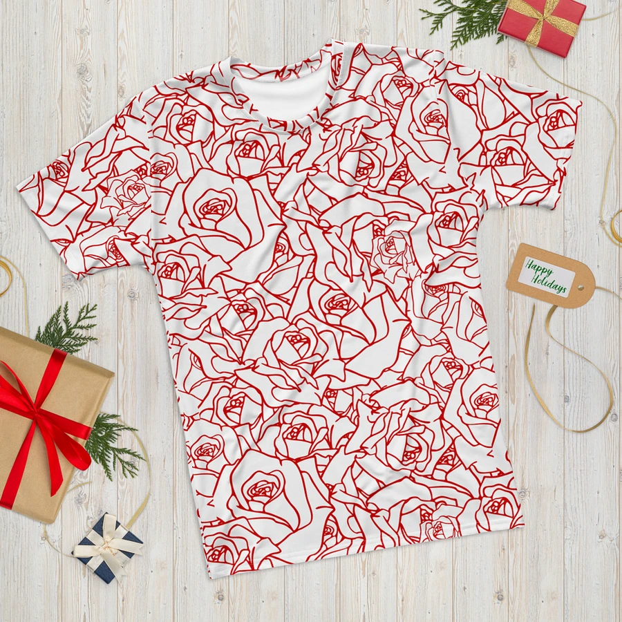 Loads of Roses · white-red crew neck t-shirt product image (25)