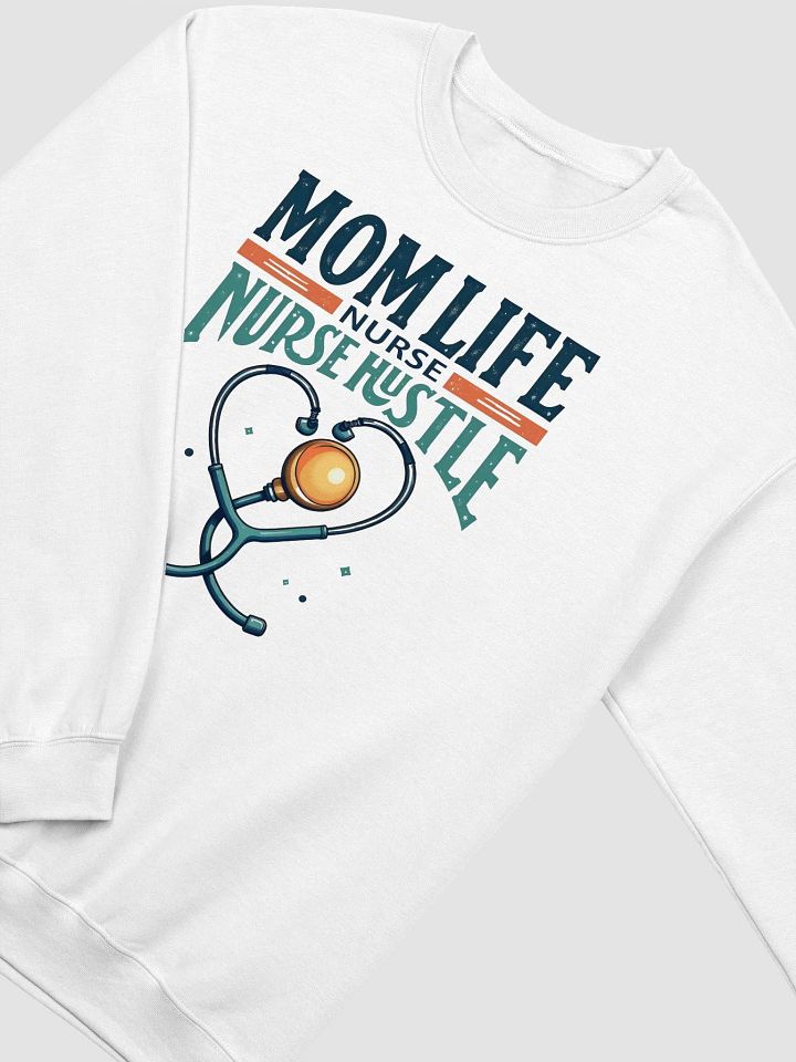 MOM LIFE, Nurse Hustle Heartbeat Crewneck Sweatshirt product image (8)