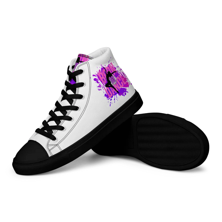 Retro Born to Dance Splash Her Silhouette High Tops product image (16)