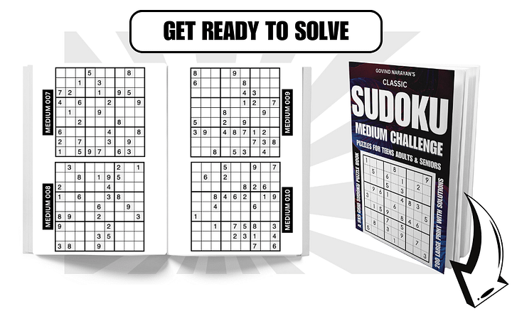 200 Classic Sudoku Medium Puzzle | Ebook | Printable product image (2)