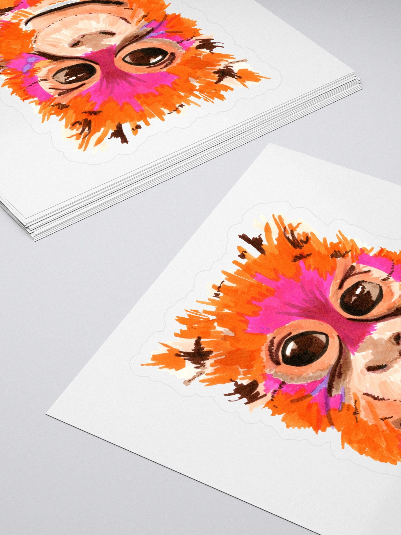 Orangutan Watercolour Sticker product image (4)