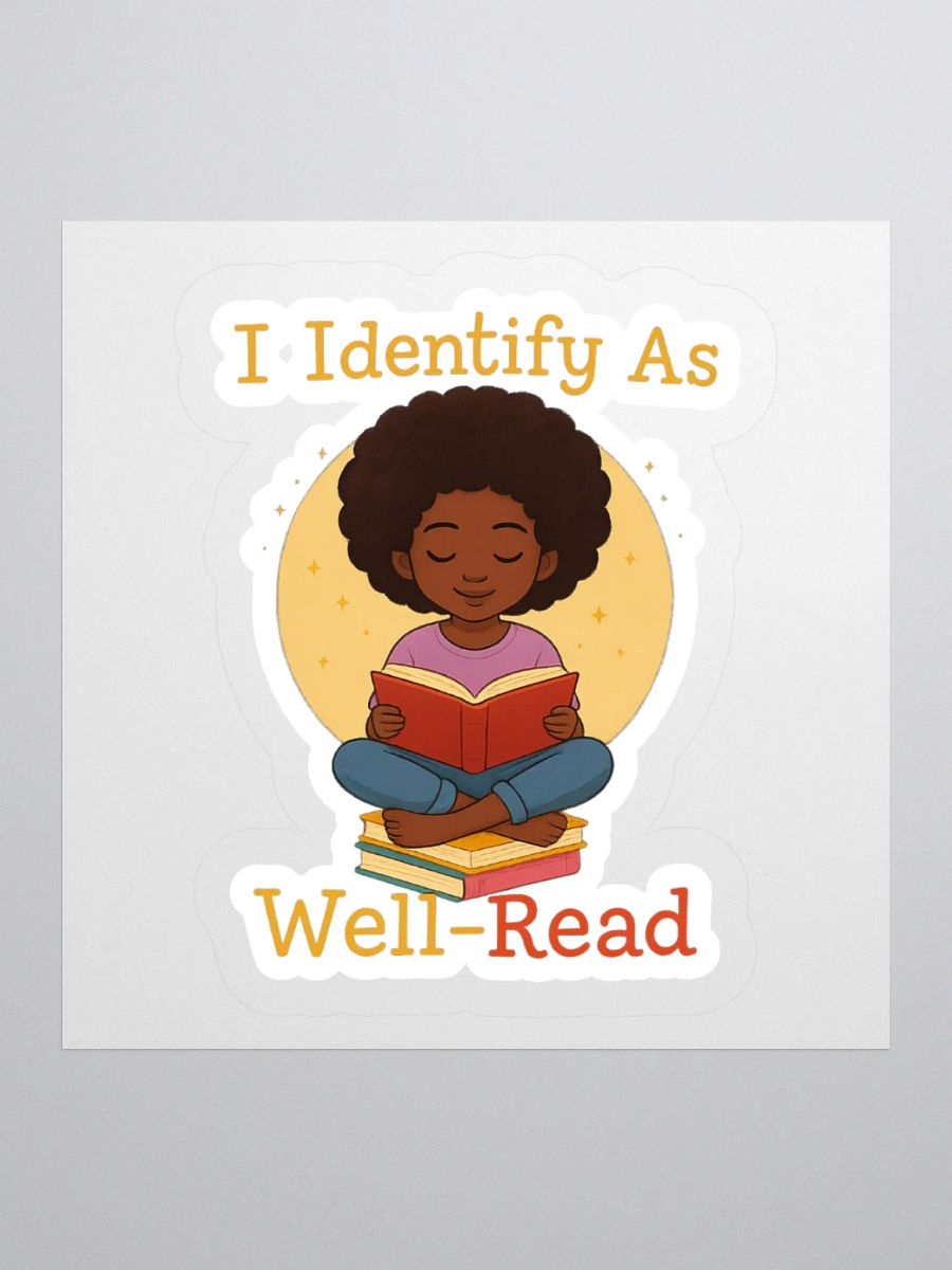 I Identify As Well Read Sticker product image (1)